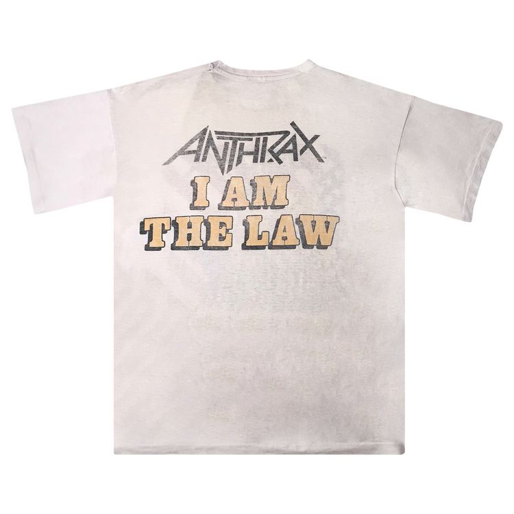 Vintage Anthrax I Am The Law Judge Dredd Tee White