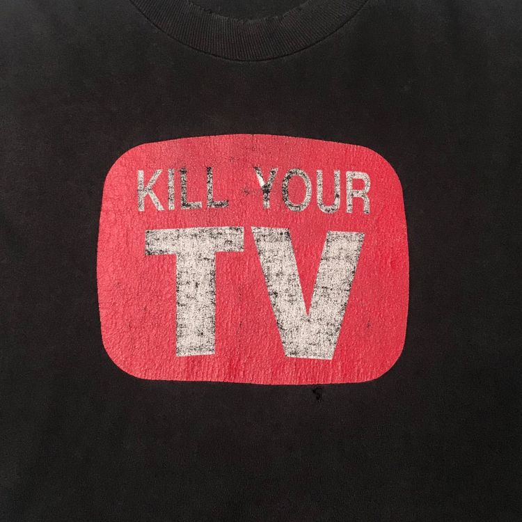 Vintage Old Ghost Designs Kill Your TV Tee Black