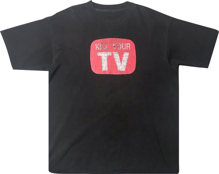 Vintage Old Ghost Designs Kill Your T.V. Tee 'Black'