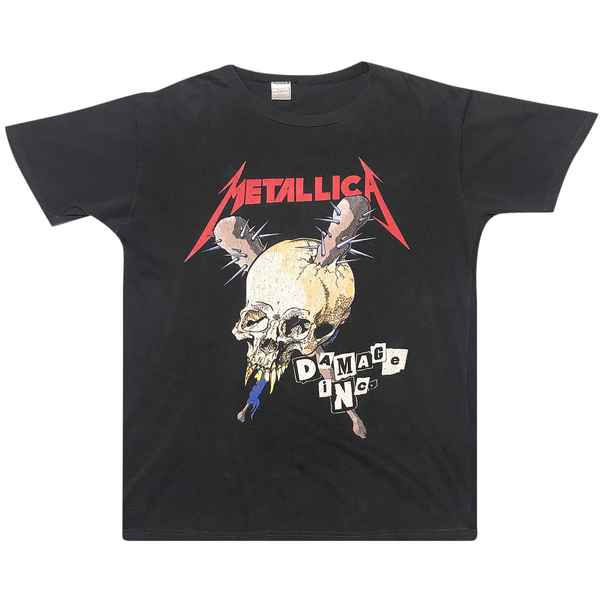 Buy Vintage Late Metallica Damage Inc. European Tour Tee 'Black