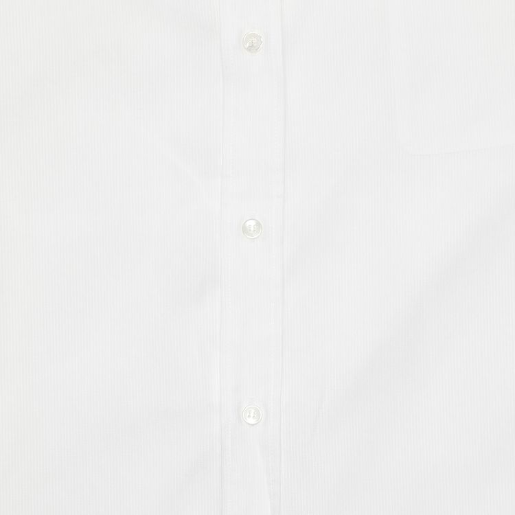 Maison Margiela Oversized Shirt Dress With Sheer Stripe White