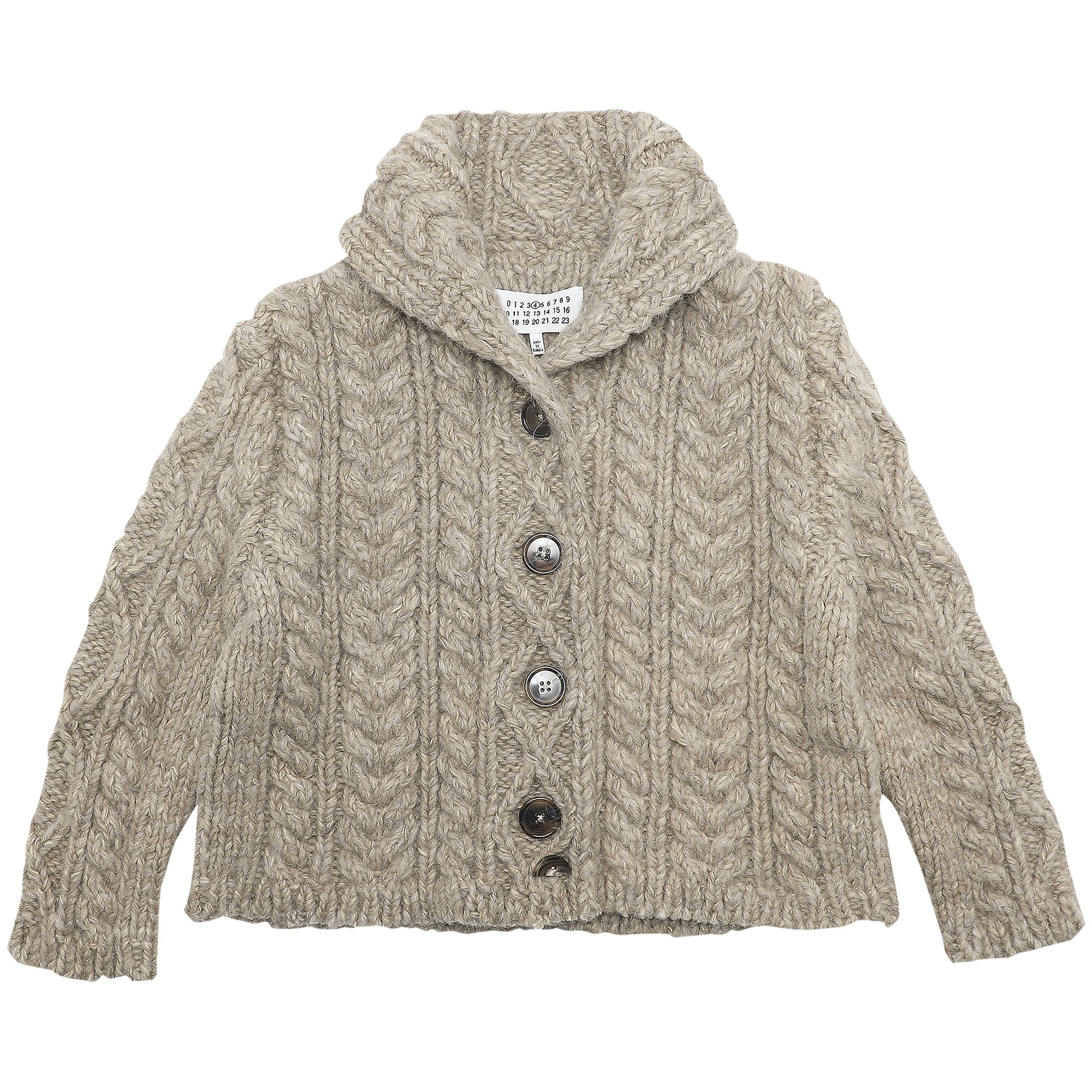 Buy Maison Margiela Cable Knit Cardigan 'Beige' - S51GP0224 S17802