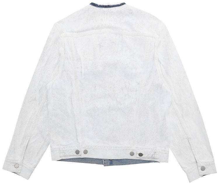 Maison Margiela Painted Denim Jacket WhiteBlue