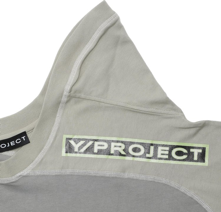 YProject Clip Shoulder Long Sleeve T Shirt KhakiBeige