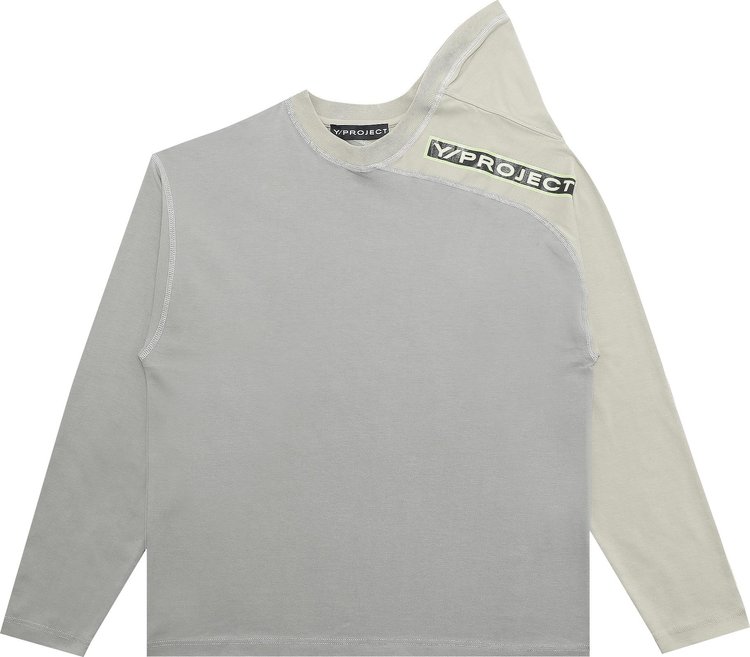 Y/Project Clip Shoulder Long-Sleeve T-Shirt 'Khaki/Beige'