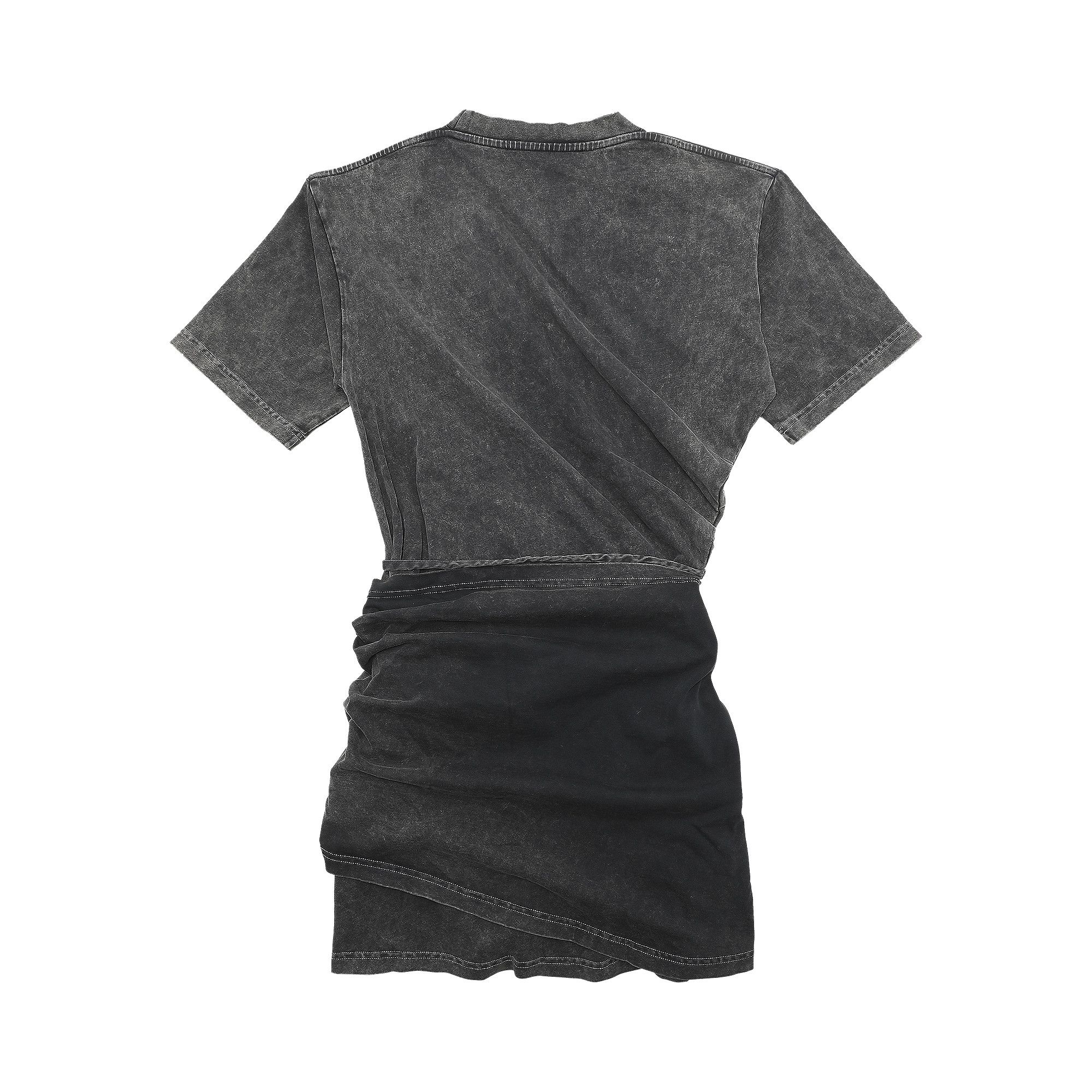 Buy Y Project Twisted T Shirt Mini Dress Black Acid Wash WTSDRESS48 S21 BLAC GOAT