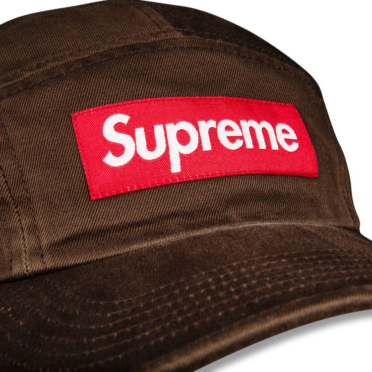 Supreme Washed Chino Twill Camp Cap Brown