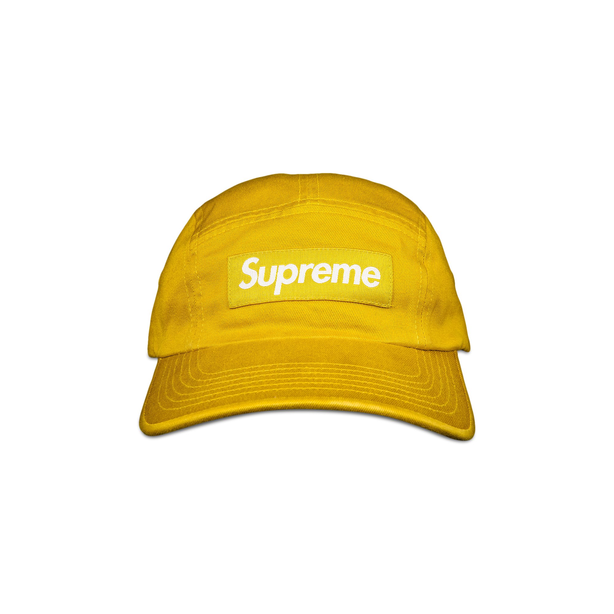 Buy Supreme Washed Chino Twill Camp Cap 'Sulfur' - FW21H90 SULFUR