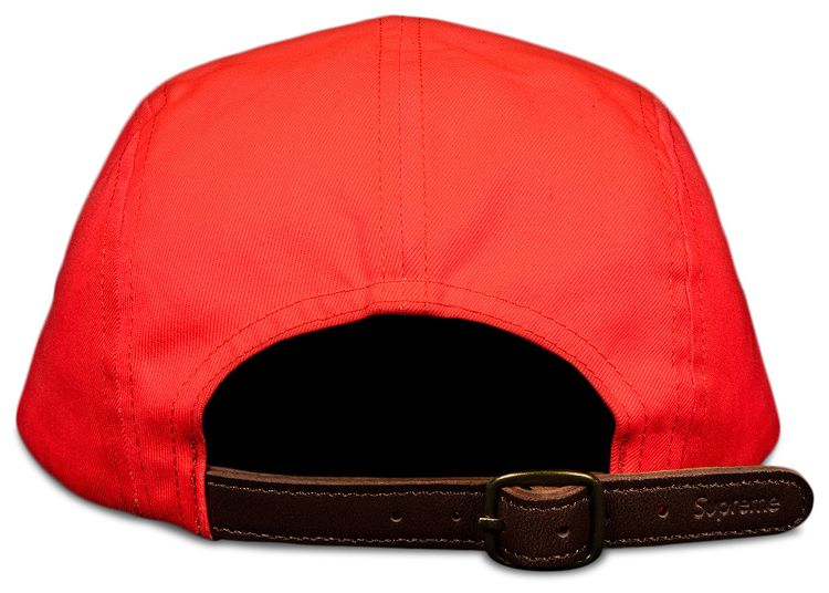 Supreme Washed Chino Twill Camp Cap Neon Red