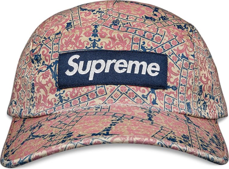 Supreme Washed Chino Twill Camp Cap 'Floral Cards'