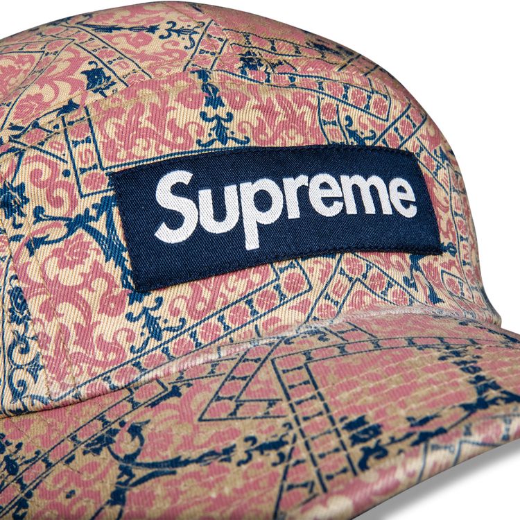 Supreme Washed Chino Twill Camp Cap Floral Cards