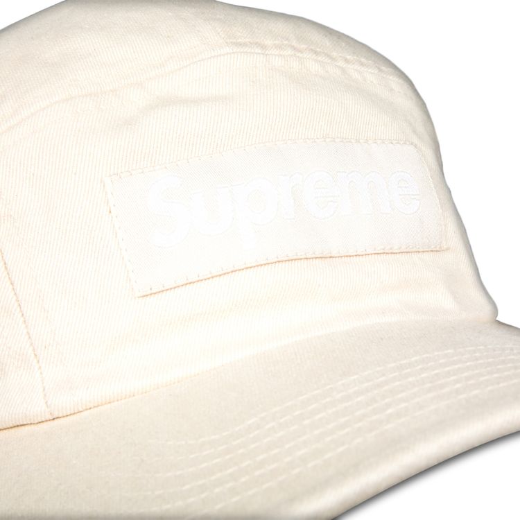 Supreme Washed Chino Twill Camp Cap White