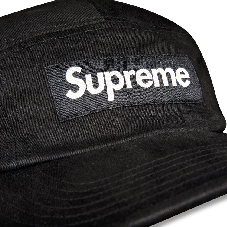 Supreme Washed Chino Twill Camp Cap Black