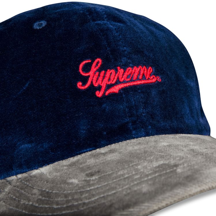 Supreme Velvet 2 Tone 6 Panel Navy
