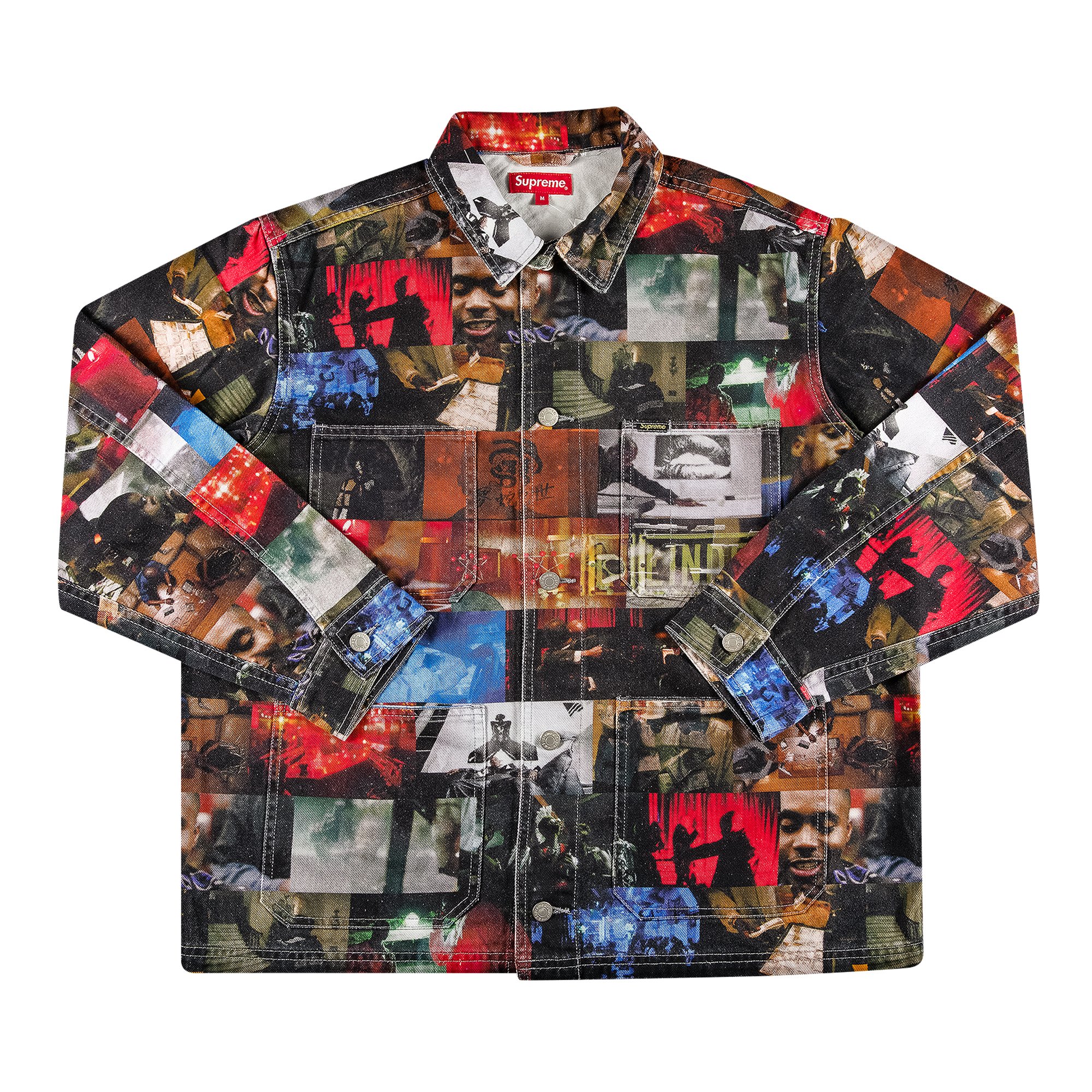 Supreme Nas and DMX Collage Denim Chore Coat 'Multicolor' | GOAT
