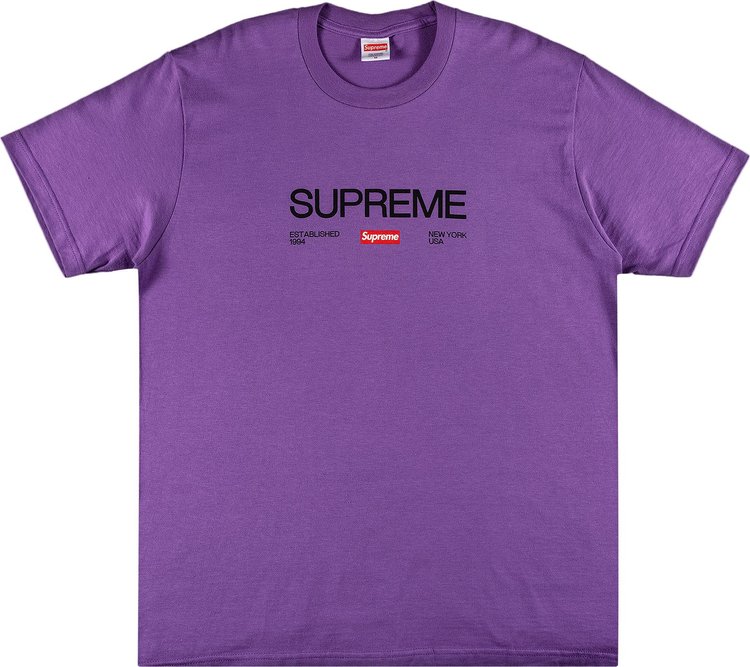 Buy Supreme Est. 1994 Tee 'Purple' - FW21T43 PURPLE | GOAT
