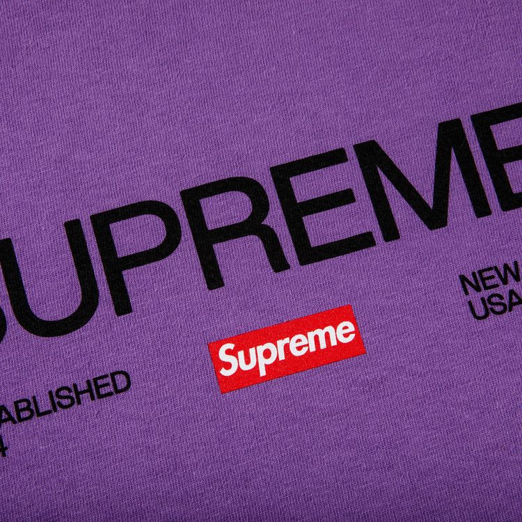 Supreme Est 1994 Tee Purple