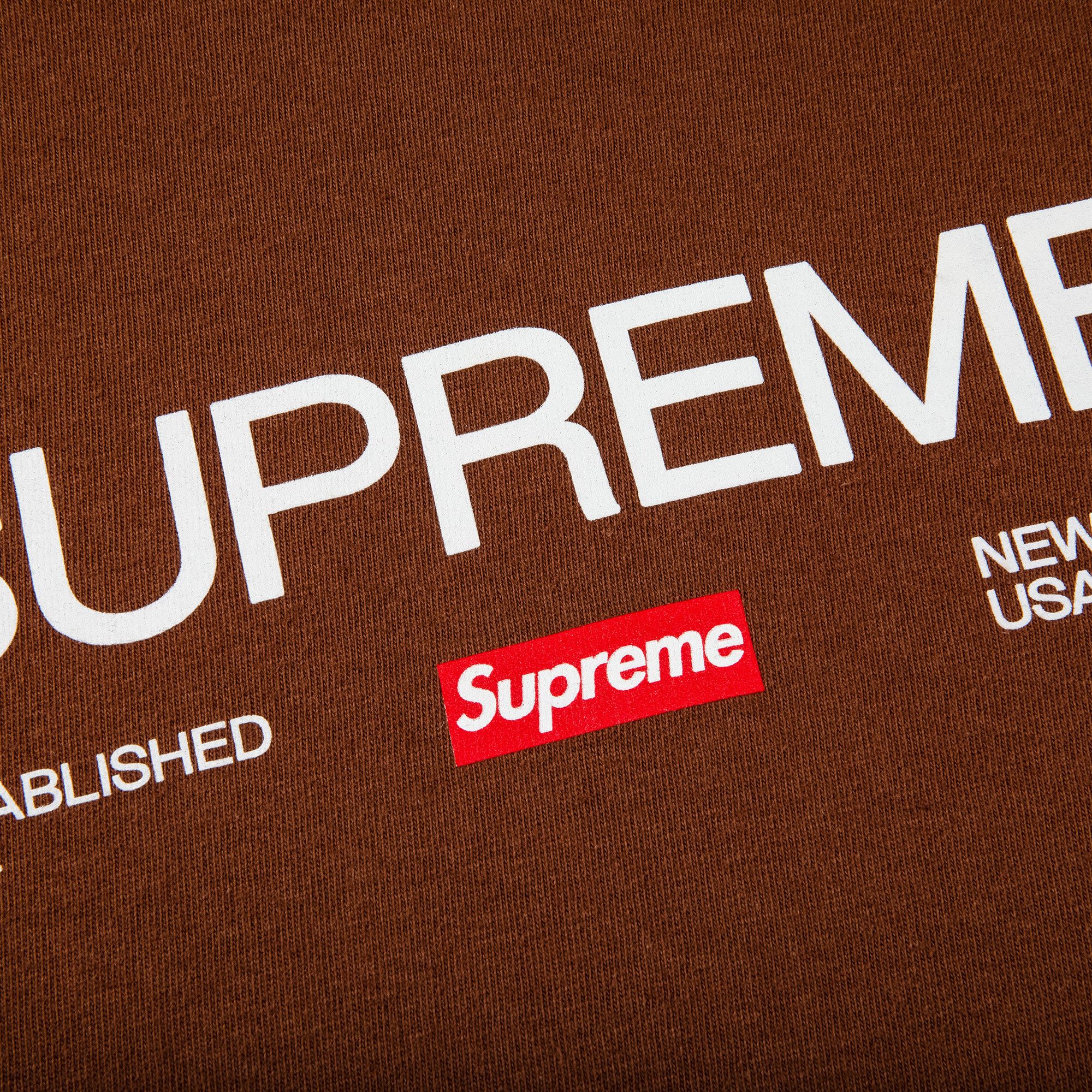 Buy Supreme Est. 1994 Tee 'Brown' - FW21T43 BROWN | GOAT