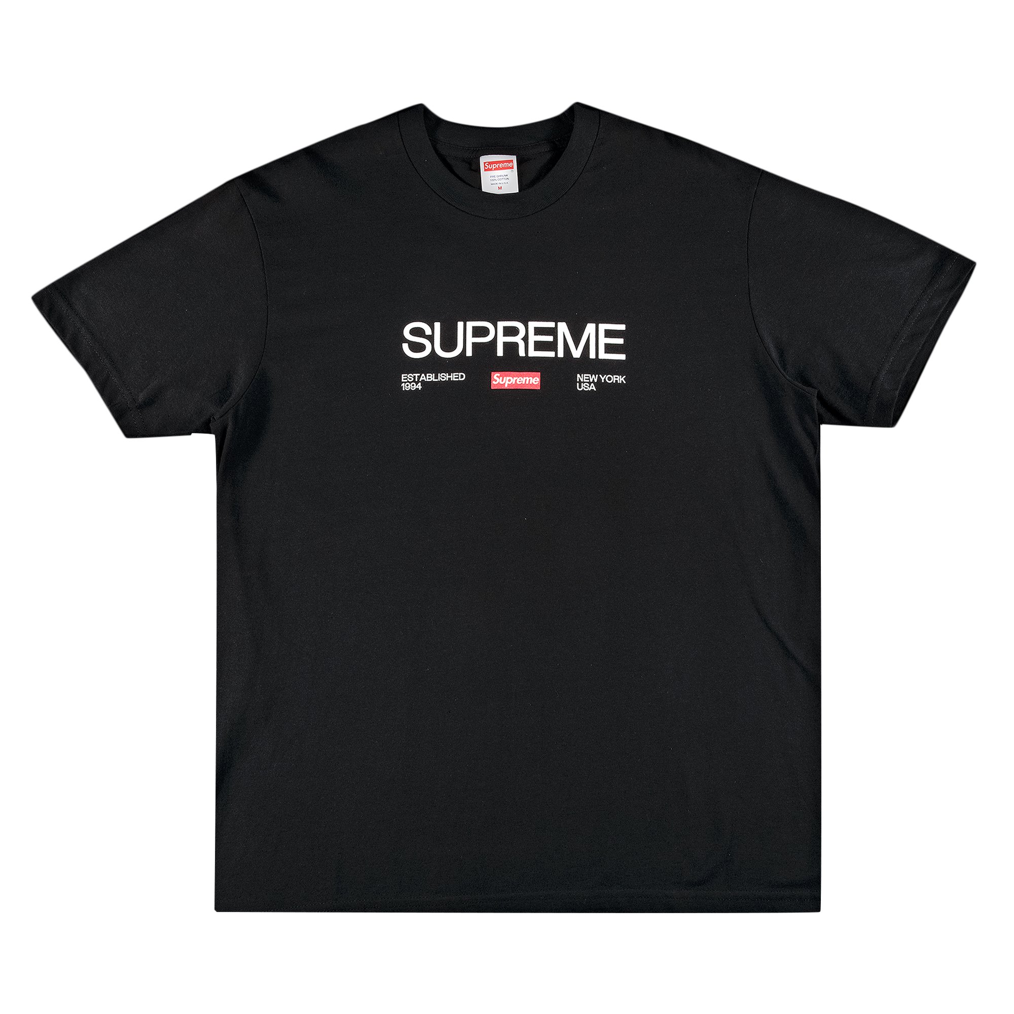 Buy Supreme Est. 1994 Tee 'Black' - FW21T43 BLACK | GOAT