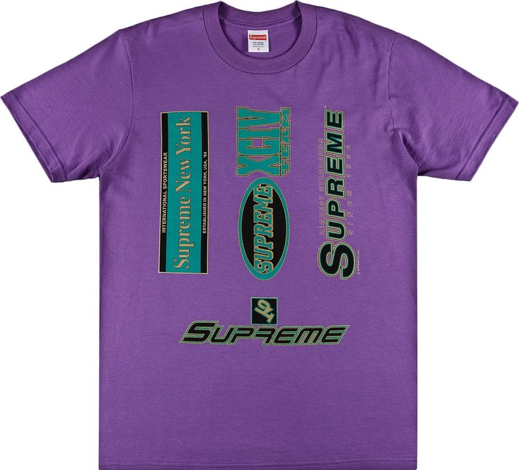 Supreme Multi Logos Tee 'Purple'