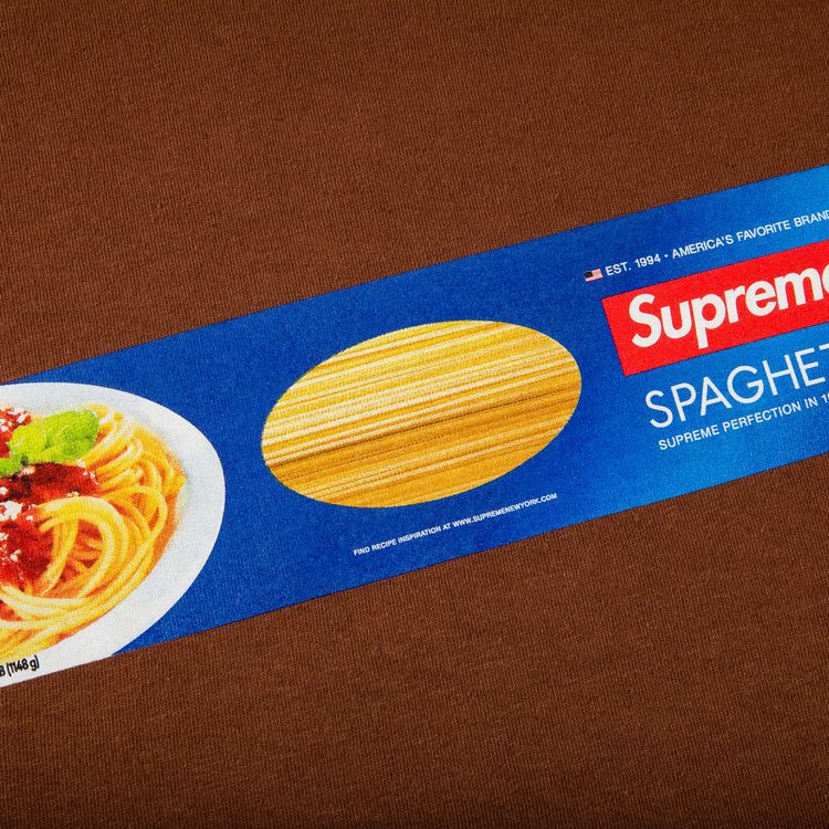 Supreme Spaghetti Tee Brown
