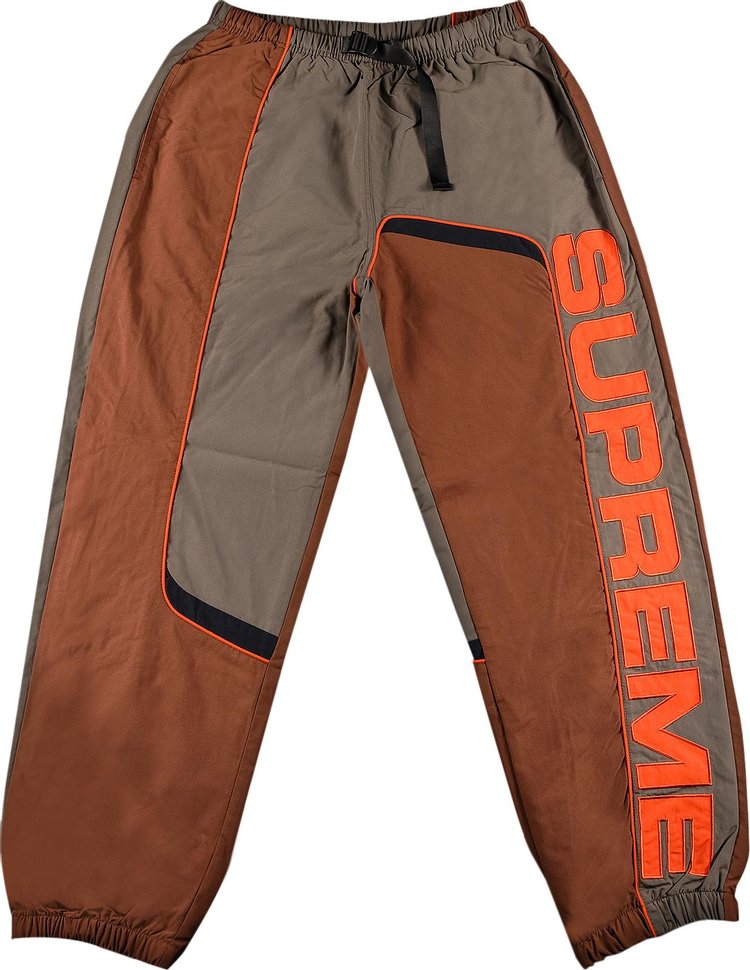 SSS World Corp Woven Monogram Western Track Pants Brown