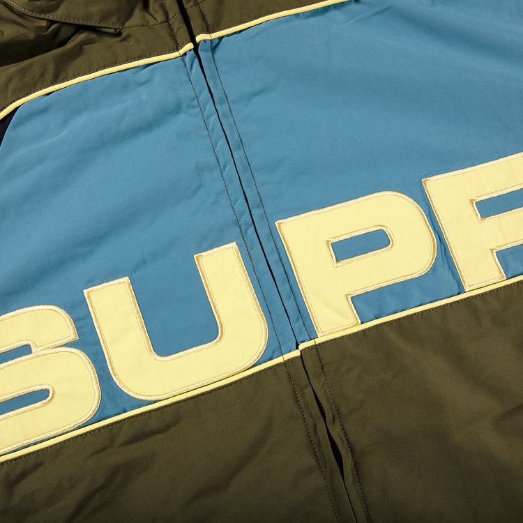 Supreme S Paneled Track Jacket Olive