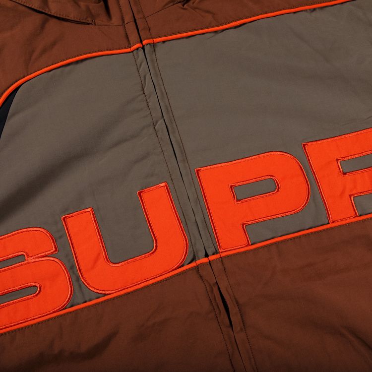 Supreme S Paneled Track Jacket Brown