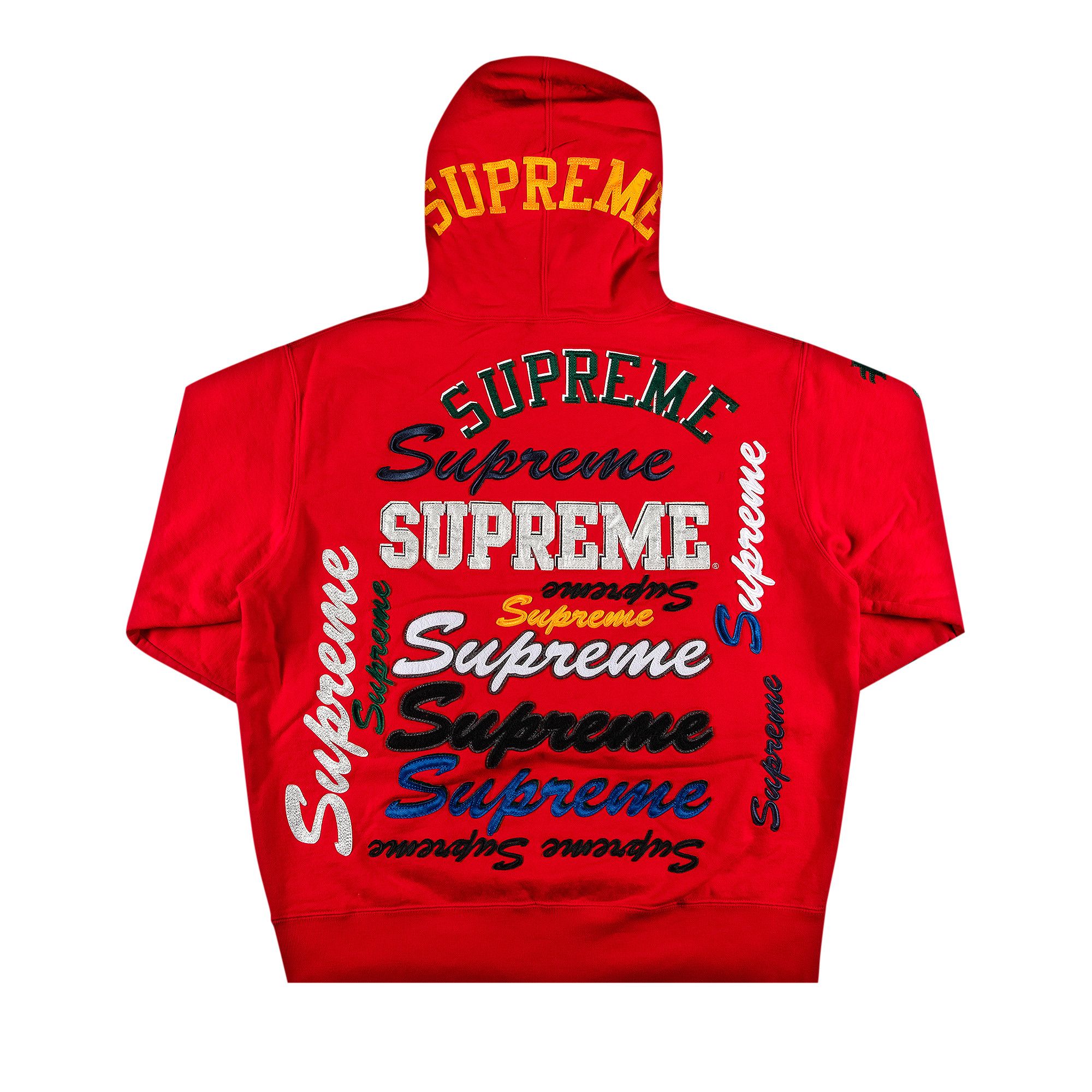 Buy Supreme Multi Logo Hooded Sweatshirt 'Red' - FW21SW11 RED | GOAT
