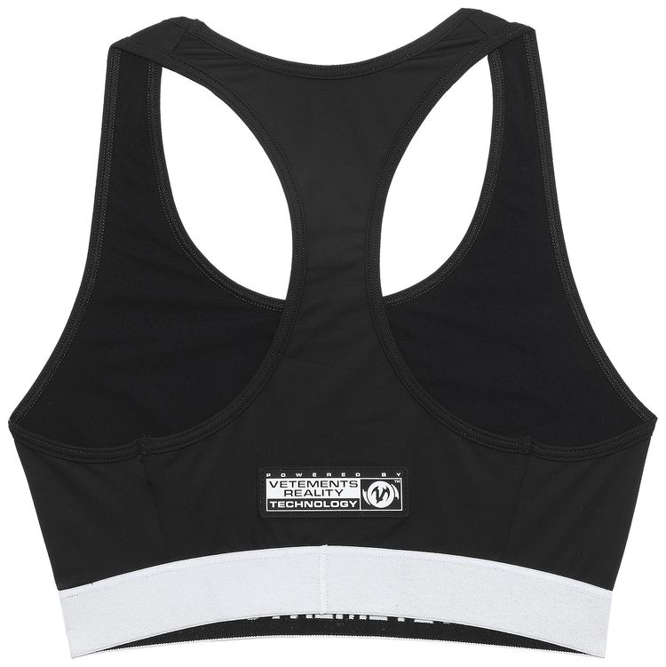 Vetements Logo Sports Bra BlackWhite