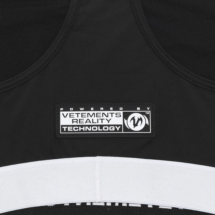 Vetements Logo Sports Bra BlackWhite