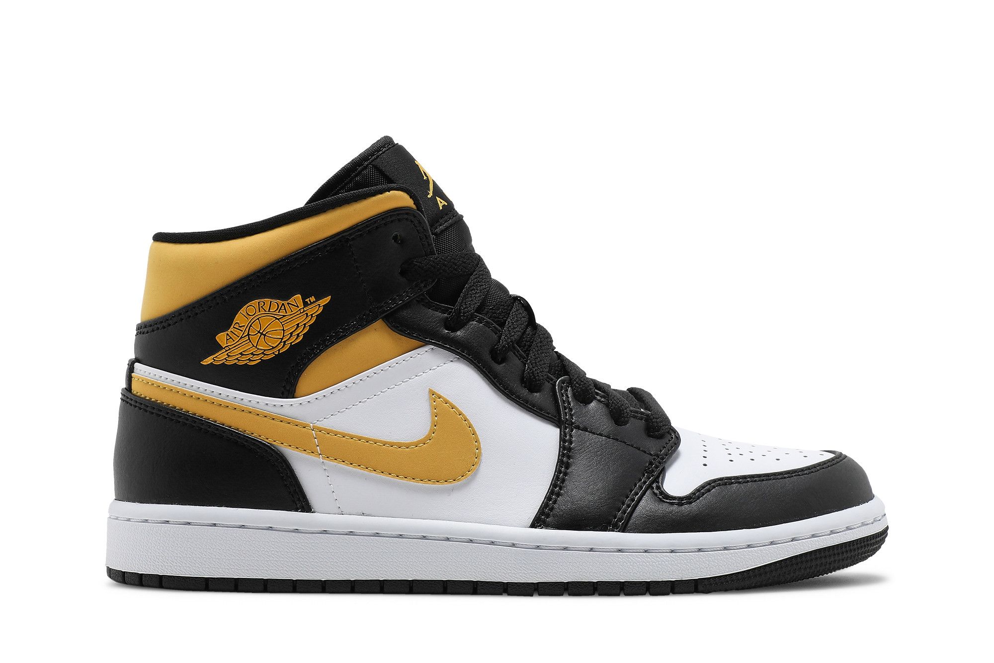 Buy Air Jordan 1 Mid 'Black University Gold' - 554724 177 | GOAT