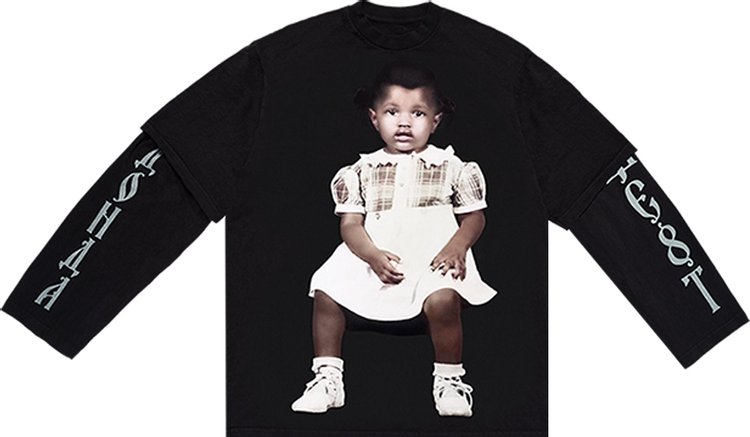 Kanye West Donda Chicago Listening Party Double-Sleeve T-Shirt 'Black'