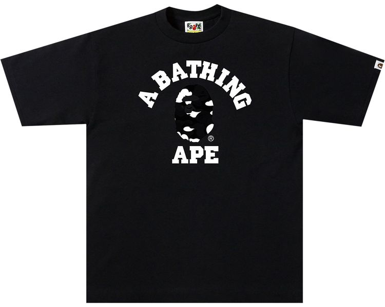 BAPE Stripe ABC Camo College Tee Black