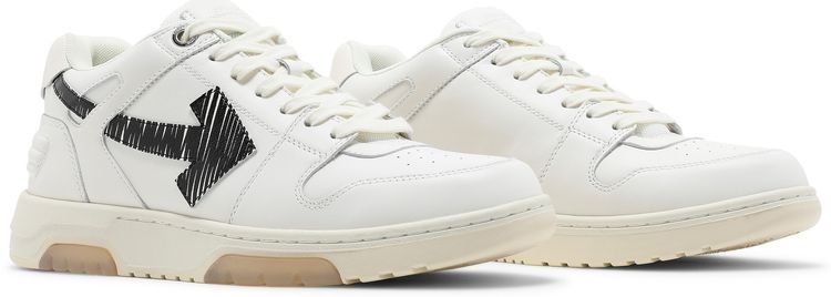 Off White Out of Office Low Calf Specials   White Black