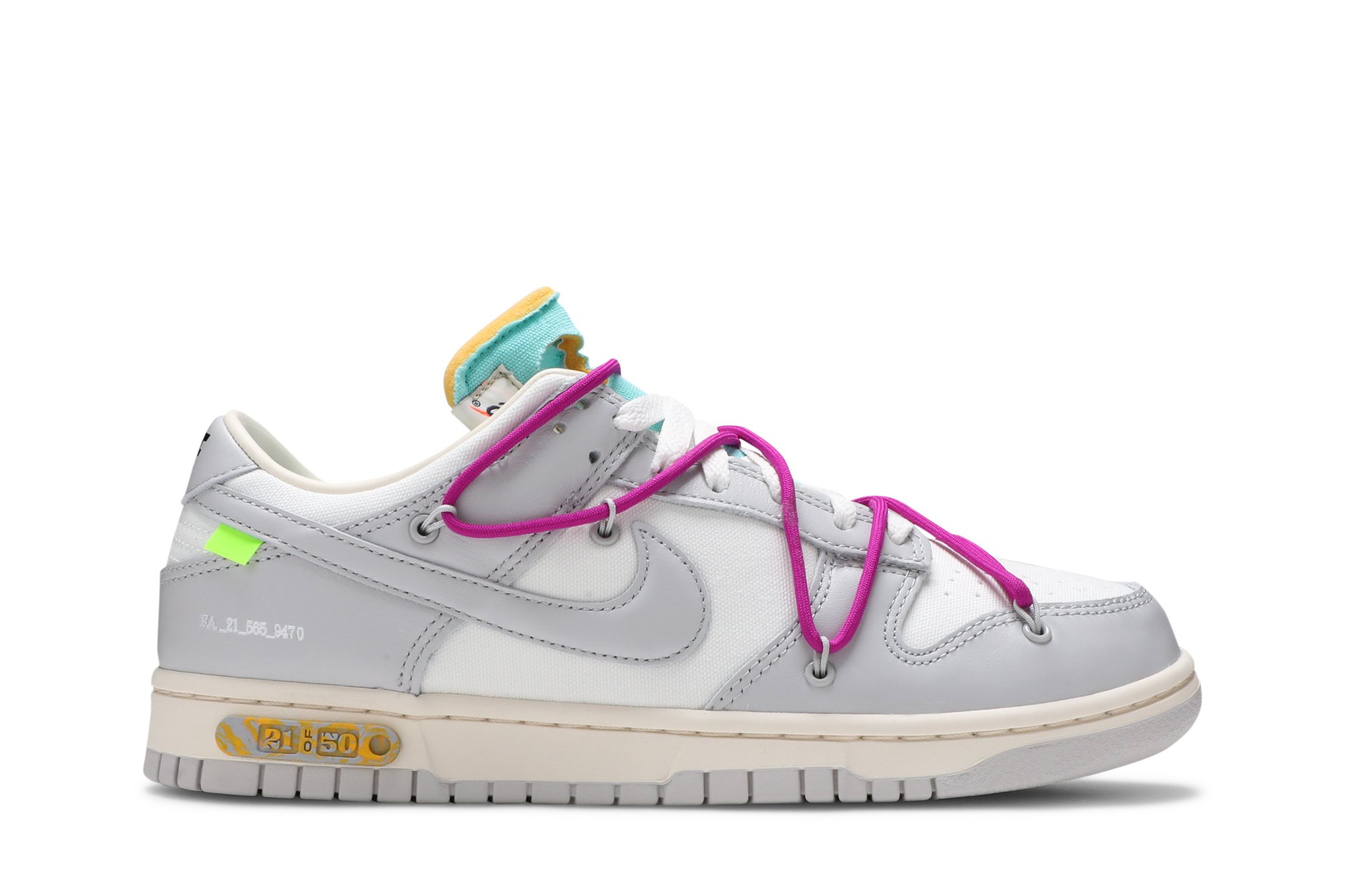 Buy Off-White x Dunk Low 'Lot 21 of 50' - DM1602 100 | GOAT