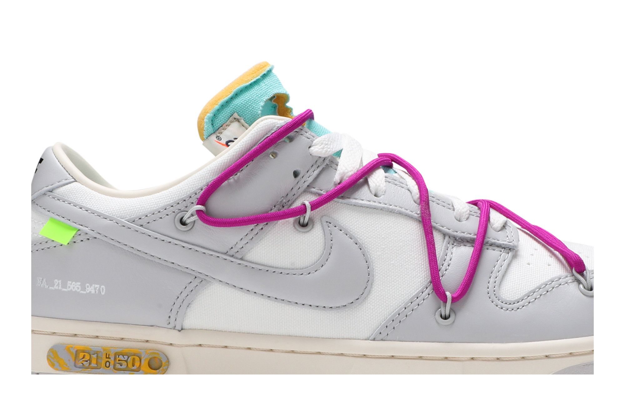 Size 3.5 Off-White x Dunk Low 'Lot 21 of 50'