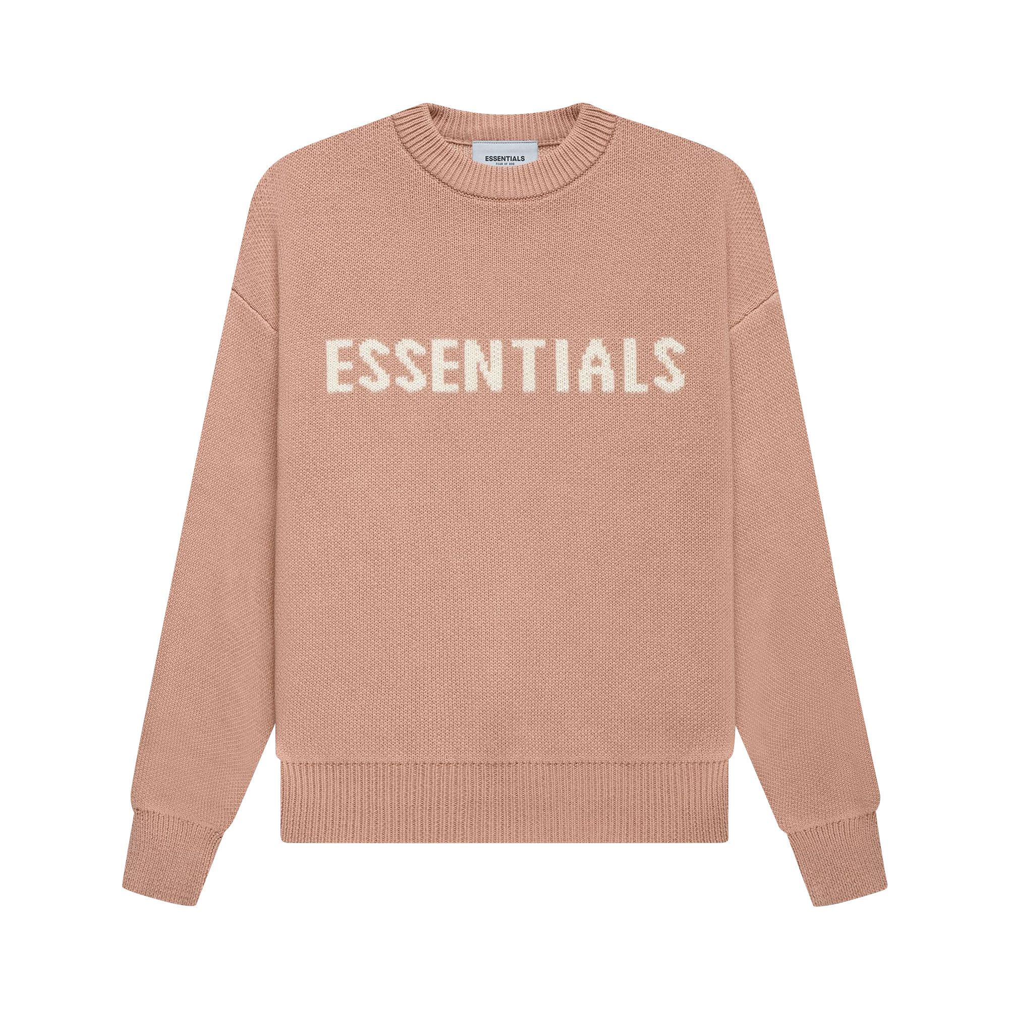 Buy Fear of God Essentials Kids Knit Pullover 'Matte Blush