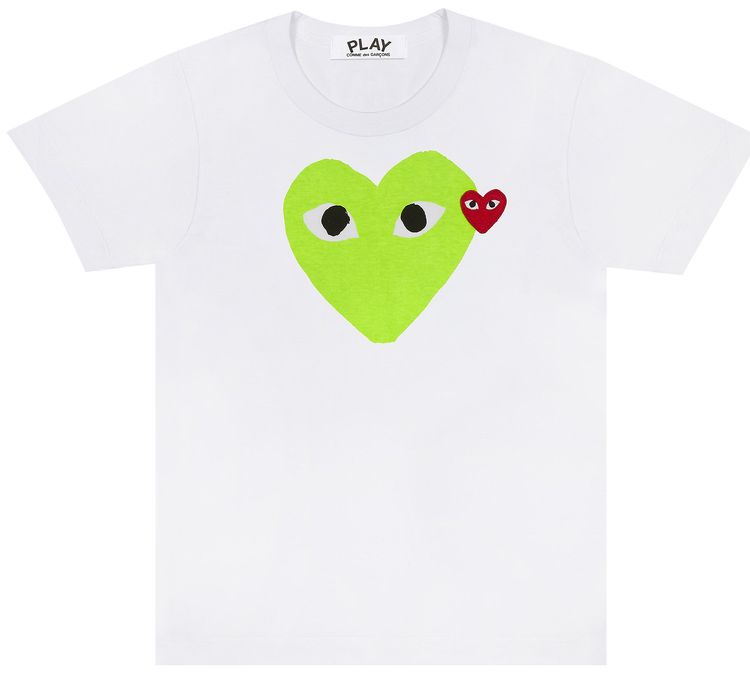 Comme des Garcons PLAY Heart Tee Green