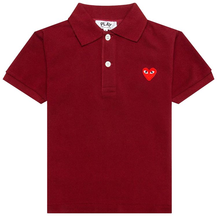 Comme des Garcons PLAY Polo Shirt Burgundy