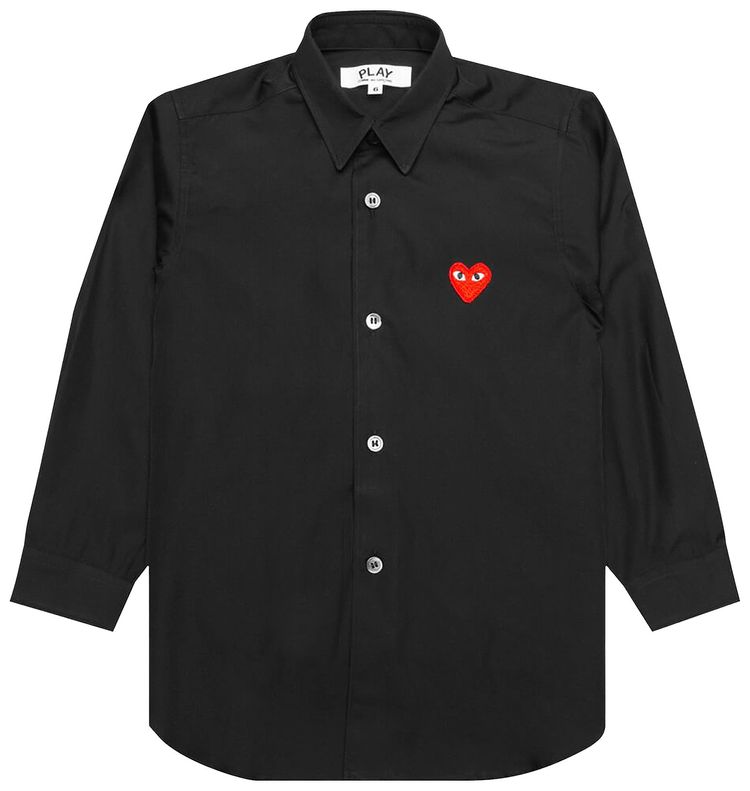 Comme des Garcons PLAY Button Up Shirt Black