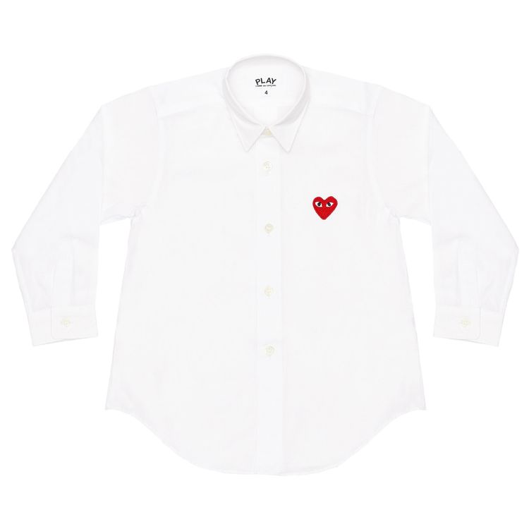 Comme des Garcons PLAY Button Up Shirt White