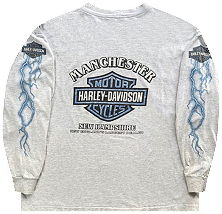 Vintage Harley Davidson Long Sleeve Tee Grey