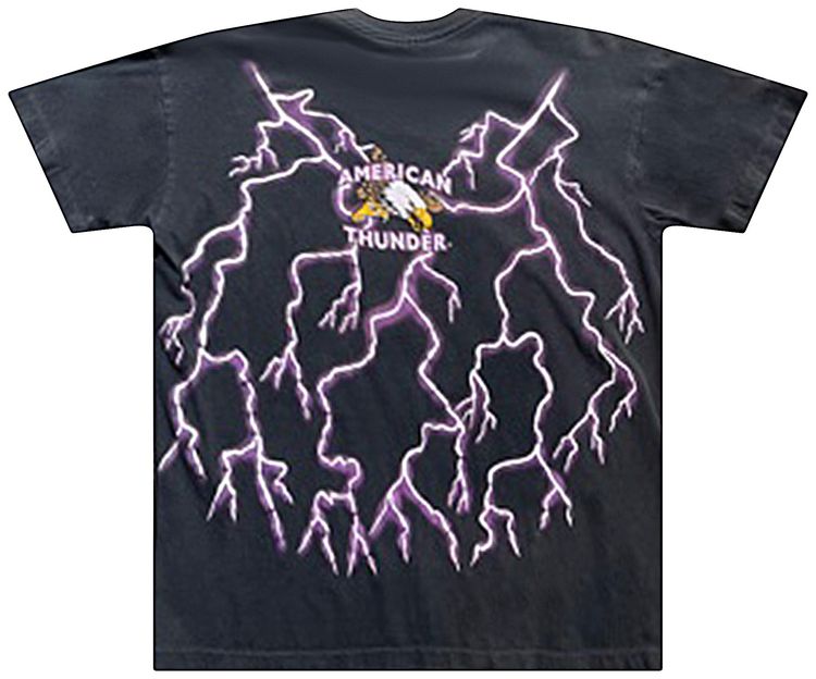Vintage Feel The Wind Eagle Tee Black