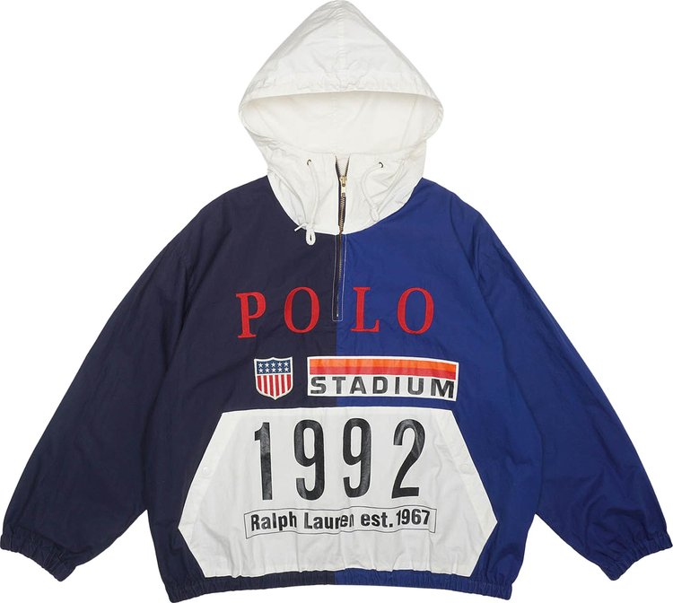 Pre-Owned Polo by Ralph Lauren Vintage 1992 Stadium Jacket 'Navy/Red/White'