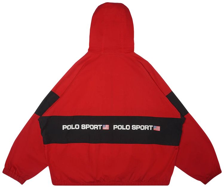 Vintage Polo by Ralph Lauren Sport Hooded Jacket RedNavy