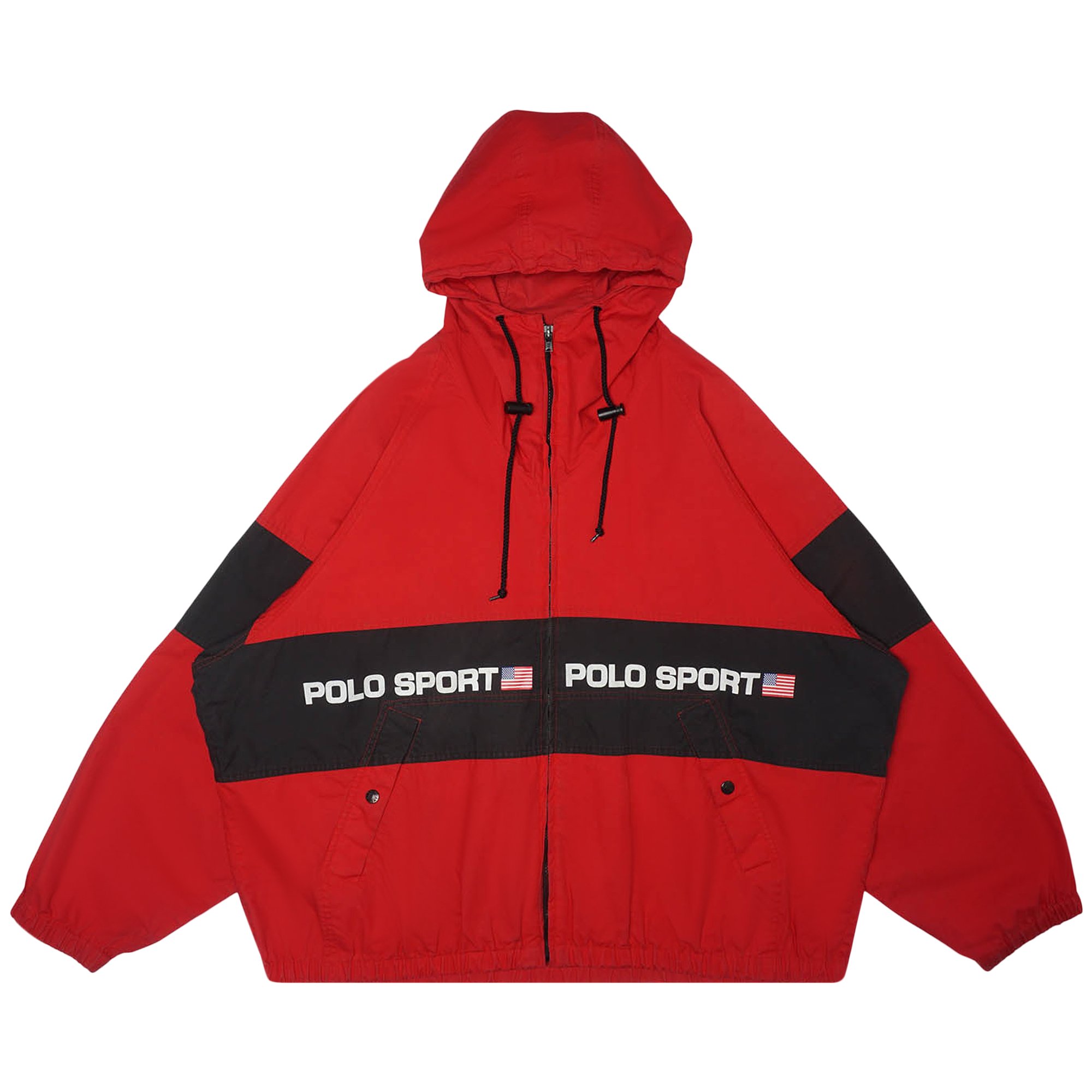 Buy Vintage Polo by Ralph Lauren Sport Hooded Jacket 'Red/Navy 