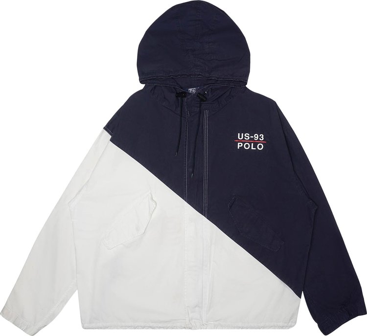 Pre-Owned Polo by Ralph Lauren Vintage Circa 1990's CP-93 Hooded Jacket 'Navy/White'