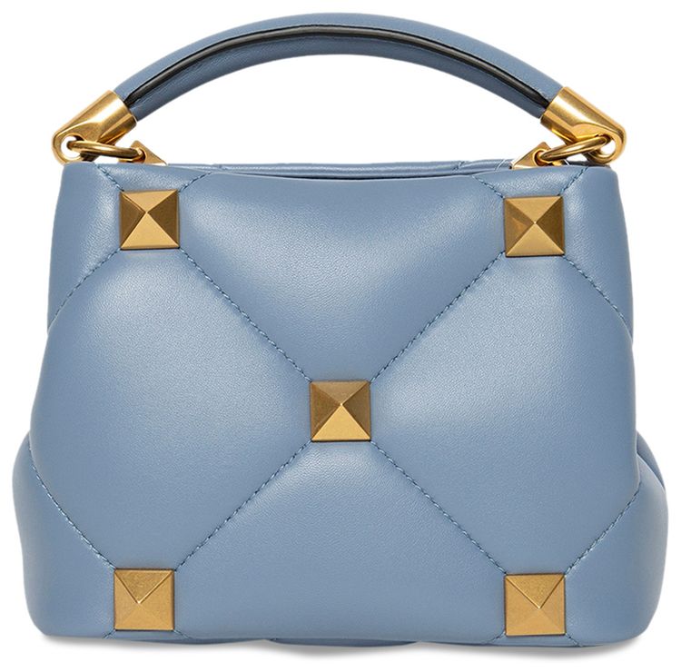 Valentino Roman Stud Quilted Mini Top Handle Bag Niagara