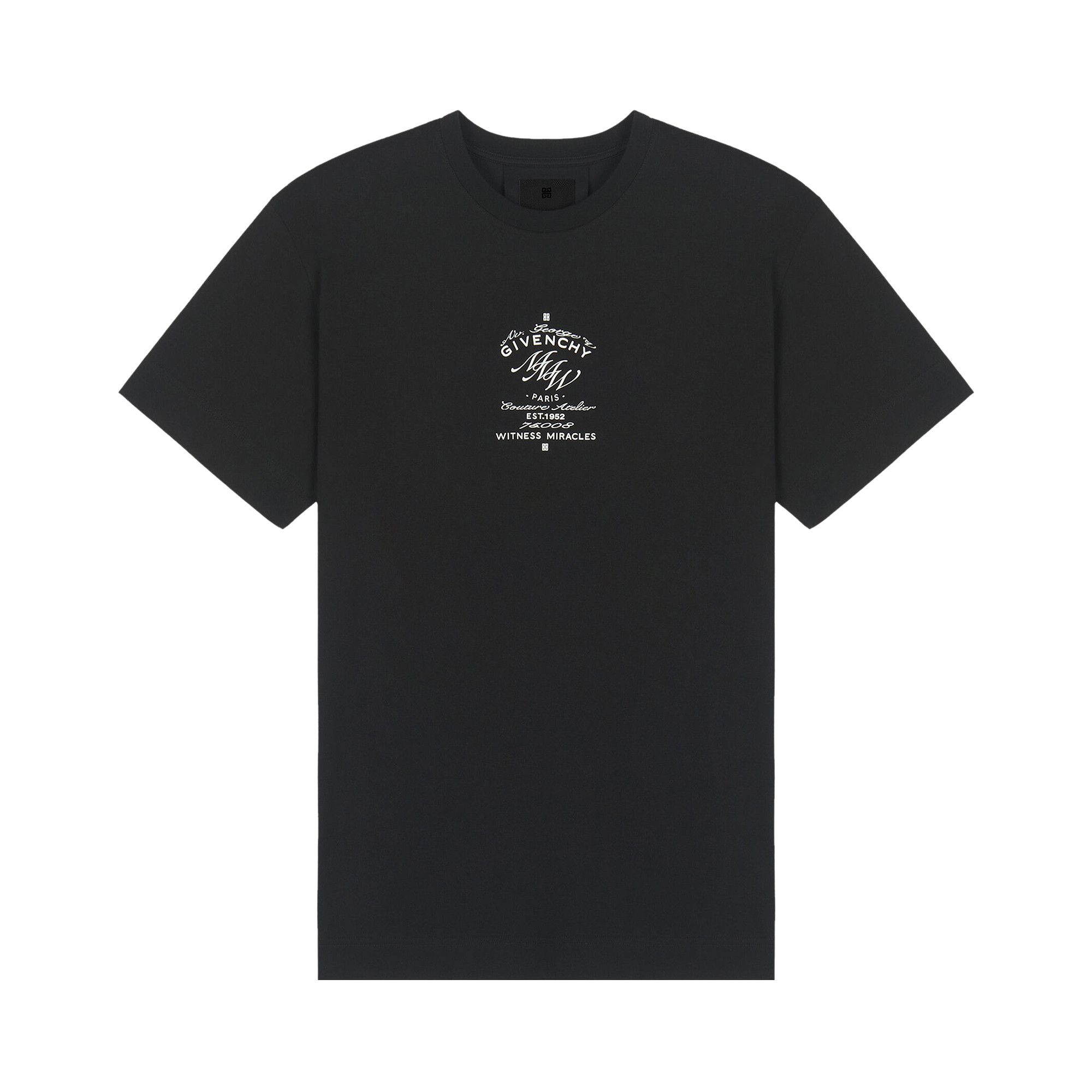 Buy Givenchy MMW Crest Logo Tee 'Black' - BM717Q3Y6B 001 | GOAT